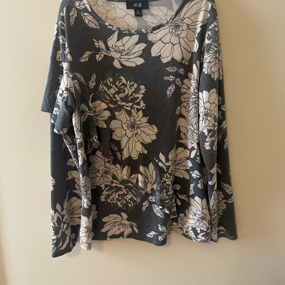 AGB Black Boxy Blouse with Relaxed Fit